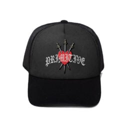 Primitive Valentine Triumph Mesh Trucker Snapback Hat Black