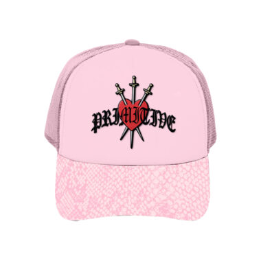 Primitive Valentine Triumph Mesh Trucker Snapback Hat Pink