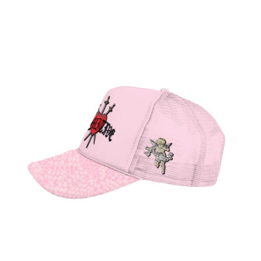 Primitive Valentine Triumph Mesh Trucker Snapback Hat Pink