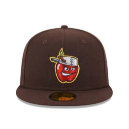 New Era 59Fifty Fort Wayne Tin Caps Authentic Collection On Field Alternate 3 Fitted Hat Dark Burn Wood
