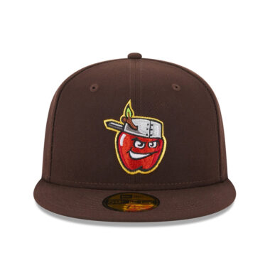New Era 59Fifty Fort Wayne Tin Caps Authentic Collection On Field Alternate 3 Fitted Hat Dark Burn Wood