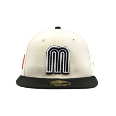 New Era 59Fifty Mexico Official World Baseball Classic Two Tone Fitted Hat Chrome White Black