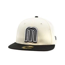 New Era 59Fifty Mexico Official World Baseball Classic Two Tone Fitted Hat Chrome White Black