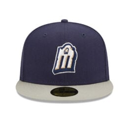 New Era 59Fifty San Antonio Missions Authentic Collection On Field Road Fitted Hat Navy Blue Gray
