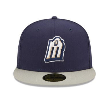 New Era 59Fifty San Antonio Missions Authentic Collection On Field Road Fitted Hat Navy Blue Gray