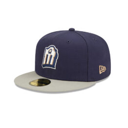 New Era 59Fifty San Antonio Missions Authentic Collection On Field Road Fitted Hat Navy Blue Gray