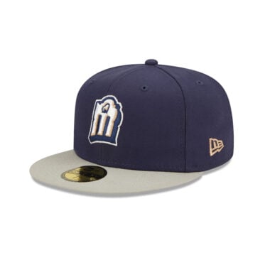 New Era 59Fifty San Antonio Missions Authentic Collection On Field Road Fitted Hat Navy Blue Gray