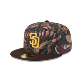 New Era 59Fifty San Diego Padres Leaves Fitted Hat Leaf Camo Gold Brown