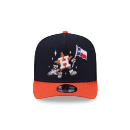 New Era 9Fifty Houston Astros Cartoon A-Frame Snapback Hat Black Orange