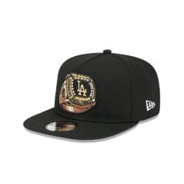 New Era 9Fifty Los Angeles Dodgers Ring A-Frame Snapback Hat Black Gold