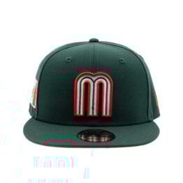 New Era 9Fifty Mexico Official World Baseball Classic Snapback Hat Dark Green