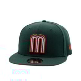 New Era 9Fifty Mexico Official World Baseball Classic Snapback Hat Dark Green