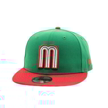 New Era 9Fifty Mexico Official World Baseball Classic Snapback Hat Kelly Green Red New Era 9Fifty Mexico Official World Baseball Classic Snapback Hat Kelly Green Red