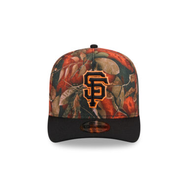 New Era 9Fifty San Francisco Giants Leaves A-Frame Snapback Hat Leaf Camo Black Orange