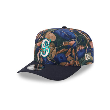 New Era 9Fifty Seattle Mariners Leaves A-Frame Snapback Hat Leaf Camo Teal Black