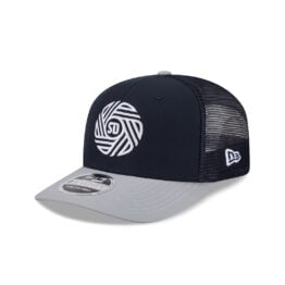 New Era 9Seventy San Diego Football Club SDFC Jersey Hook Alternate Mesh Trucker Stretch Snapback Hat Blue Gray New Era 9Seventy San Diego Football Club SDFC Jersey Hook Alternate Mesh Trucker Stretch Snapback Hat Blue Gray