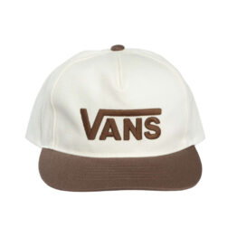 Vans Drop V Logo Snapback Hat Vintage Cocoa