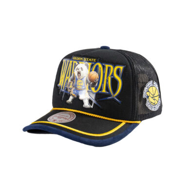 Mitchell & Ness x LRG Golden State Warriors Wild Art Mesh Trucker Snapback Hat Black Mitchell & Ness x LRG Golden State Warriors Wild Art Mesh Trucker Snapback Hat Black