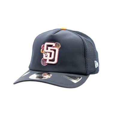 New Era 9Forty Apex San Diego Padres Official On Field 2026 City Connect Batting Practice Performance Mesh Snapback Hat White Blue