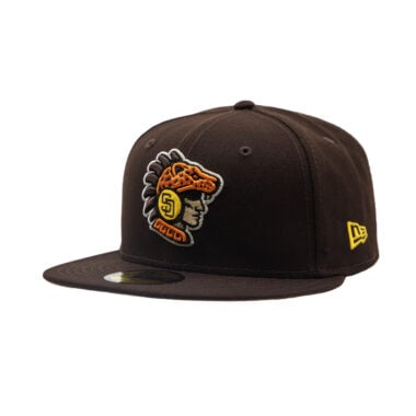 New Era 59Fifty San Diego Padres Mexico City Series Ocelotl Fitted Hat Brown Gold