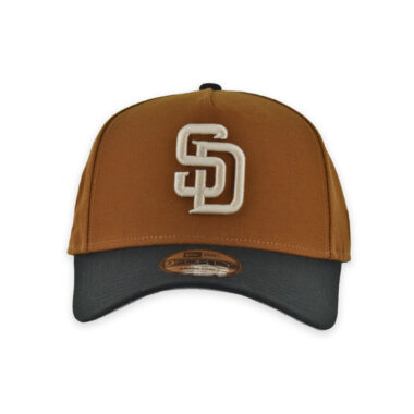 New Era 9Forty San Diego Padres Two Tone A-Frame Snapback Hat Toasted Peanut Black