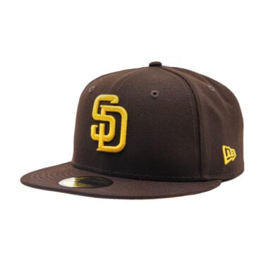 New Era 59Fifty San Diego Padres Official Mexico City Series 2026 Fitted Hat Brown Gold