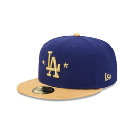 New Era 59Fifty Los Angeles Dodgers Gold Collection Fitted Hat Dark Royal Gold