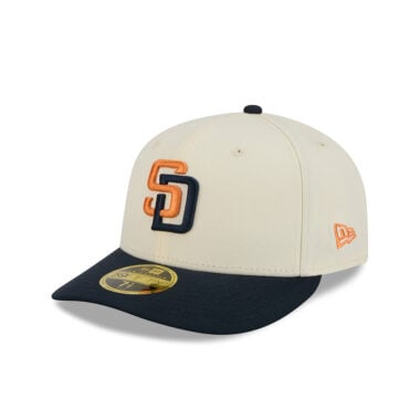 New Era 59Fifty Low Profile San Diego Padres Official 2026 On Field City Connect Fitted Hat White Blue