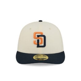 New Era 59Fifty Low Profile San Diego Padres Official 2026 On Field City Connect Fitted Hat White Blue