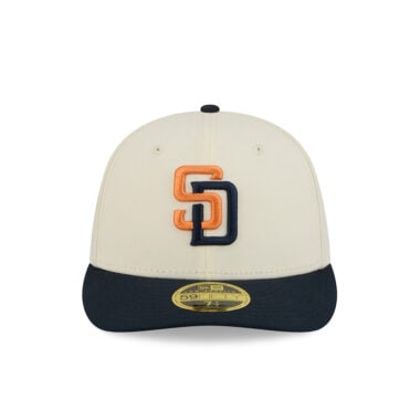 New Era 59Fifty Low Profile San Diego Padres Official 2026 On Field City Connect Fitted Hat White Blue