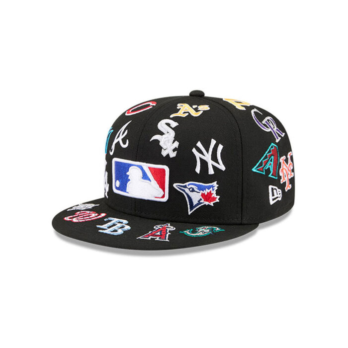 New-Era-59Fifty-MLB-All-Over-Teams-Logos-Fitted-Hat-Black-right-front.jpg