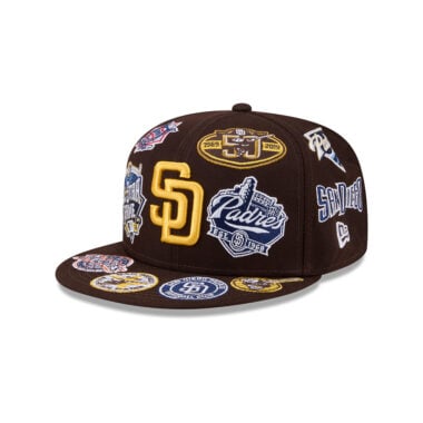 New Era 59Fifty San Diego Padres All Over Fitted Hat Brown Gold