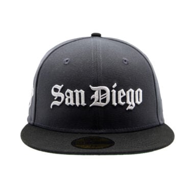 New Era 59Fifty San Diego Padres Barrio Fitted Hat Graphite Black