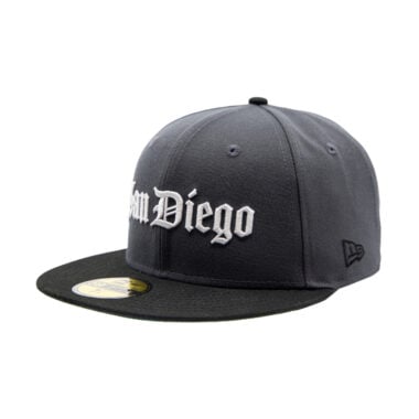 New Era 59Fifty San Diego Padres Barrio Fitted Hat Graphite Black