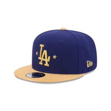 New Era 9Fifty Los Angeles Dodgers Gold Collection Snapback Hat Dark Royal Gold
