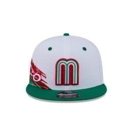 New Era 9Fifty Mexico Official World Baseball Classic Swept Snapback Hat White Green