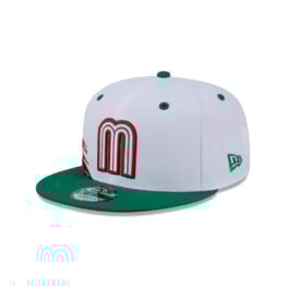 New Era 9Fifty Mexico Official World Baseball Classic Swept Snapback Hat White Green