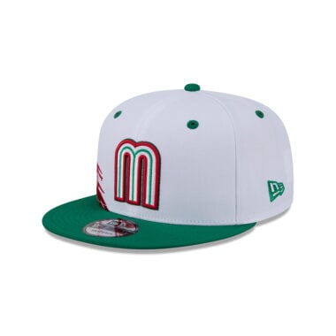 New Era 9Fifty Mexico Official World Baseball Classic Swept Snapback Hat White Green