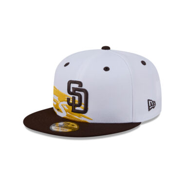 New Era 9Fifty San Diego Padres Swept Snapback Hat White Brown
