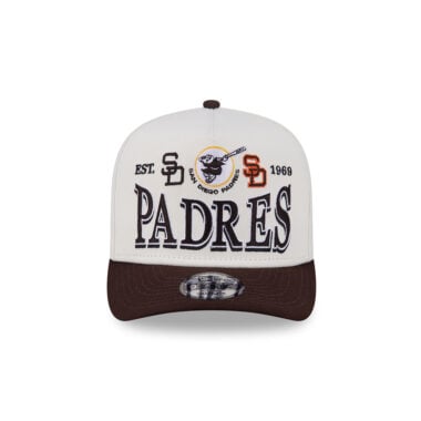 New Era 9Fifty San Diego Padres Tri Hit A-Frame Snapback Hat White Brown New Era 9Fifty San Diego Padres Tri Hit A-Frame Snapback Hat White Brown