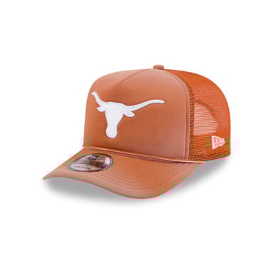 New Era 9Fifty University of Texas Austin Longhorns Worn Mesh Trucker A-Frame Snapback Hat Burnt Orange White