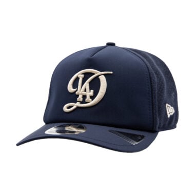New Era 9Forty Apex Los Angeles Dodgers City Connect Batting Practice Performance Mesh Snapback Hat Blue White