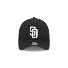 New Era 9Forty Apex San Diego Padres Silo A-Frame Snapback Hat Black White