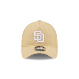 New Era 9Forty Apex San Diego Padres Silo A-Frame Snapback Hat Tan White