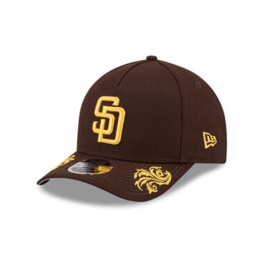 New Era 9Forty M-Crown San Diego Padres Vaquero A-Frame Snapback Hat Brown Gold