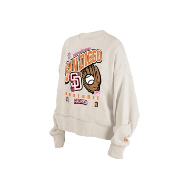 New Era San Diego Padres 2026 City Connect Girls Youth Crewneck Sweatshirt Cream