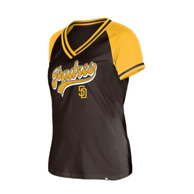 New Era San Diego Padres Dugout Women's Short Sleeve T-Shirt Brown Gold