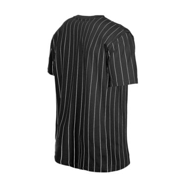 New Era San Diego Padres Pinstripe Jersey Short Sleeve T-Shirt Black White Pinstripe
