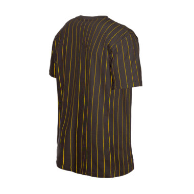 New Era San Diego Padres Pinstripe Jersey Short Sleeve T-Shirt Brown Pinstripe