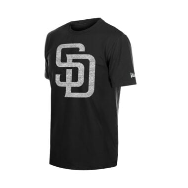 New Era San Diego Padres Static Short Sleeve T-Shirt Black Heather Gray
